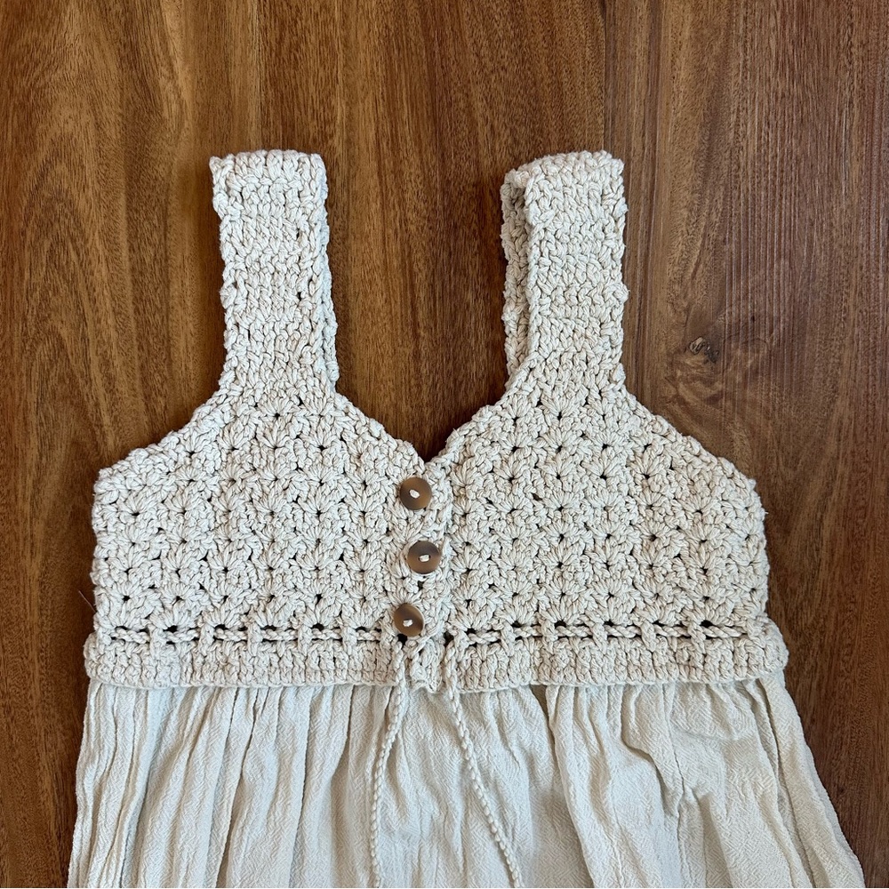 Cream Crochet Dress - Picture 2 of 4